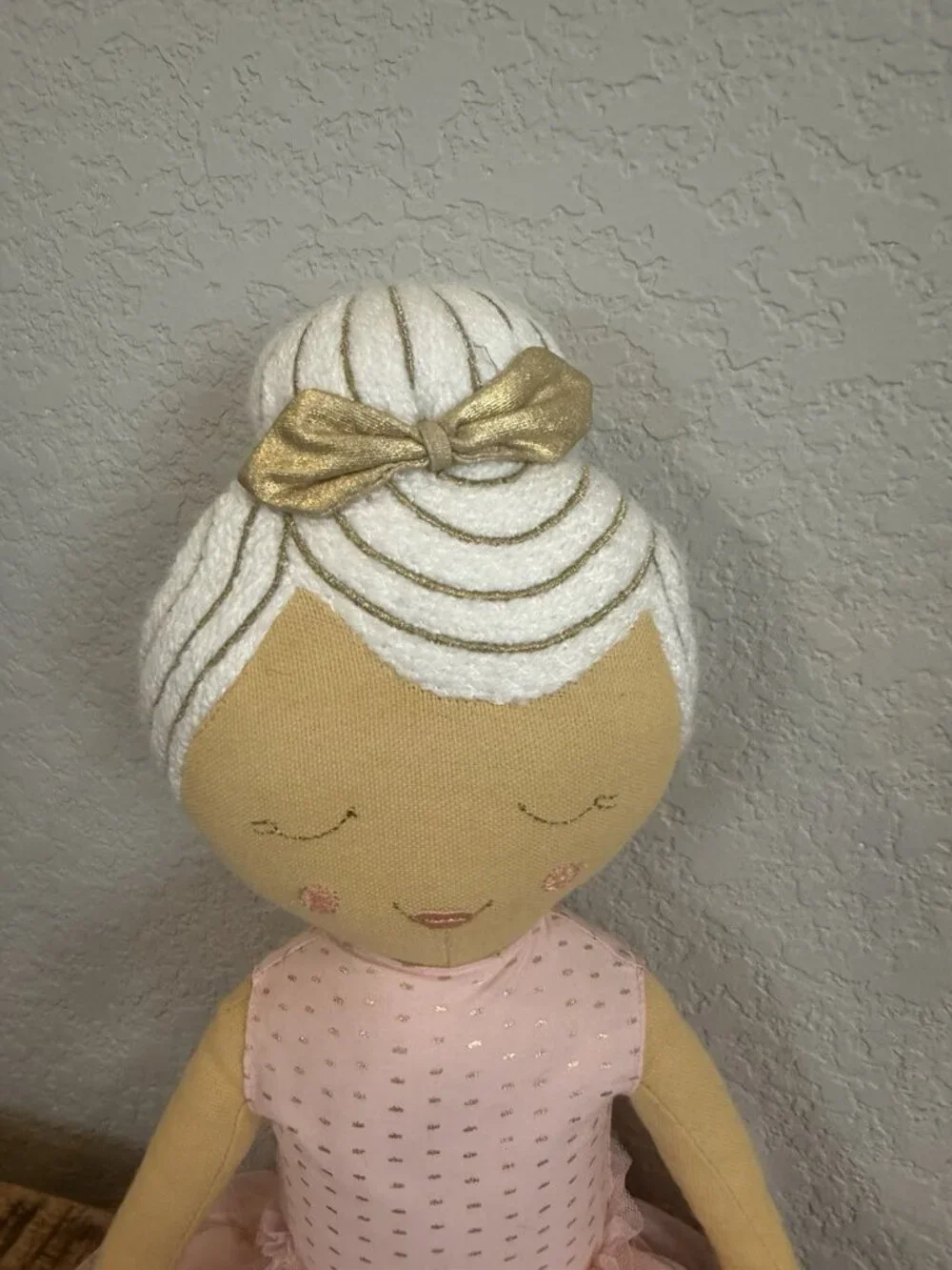 Pillowfort Ballerina OEKO - TEX Cloth Soft Plush Decorative Doll Pillow Pink